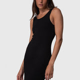 Vestido Long Dress Aloe Negro Bsoul