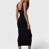 Vestido Long Dress Aloe Negro Bsoul