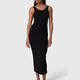 Vestido Long Dress Aloe Negro Bsoul