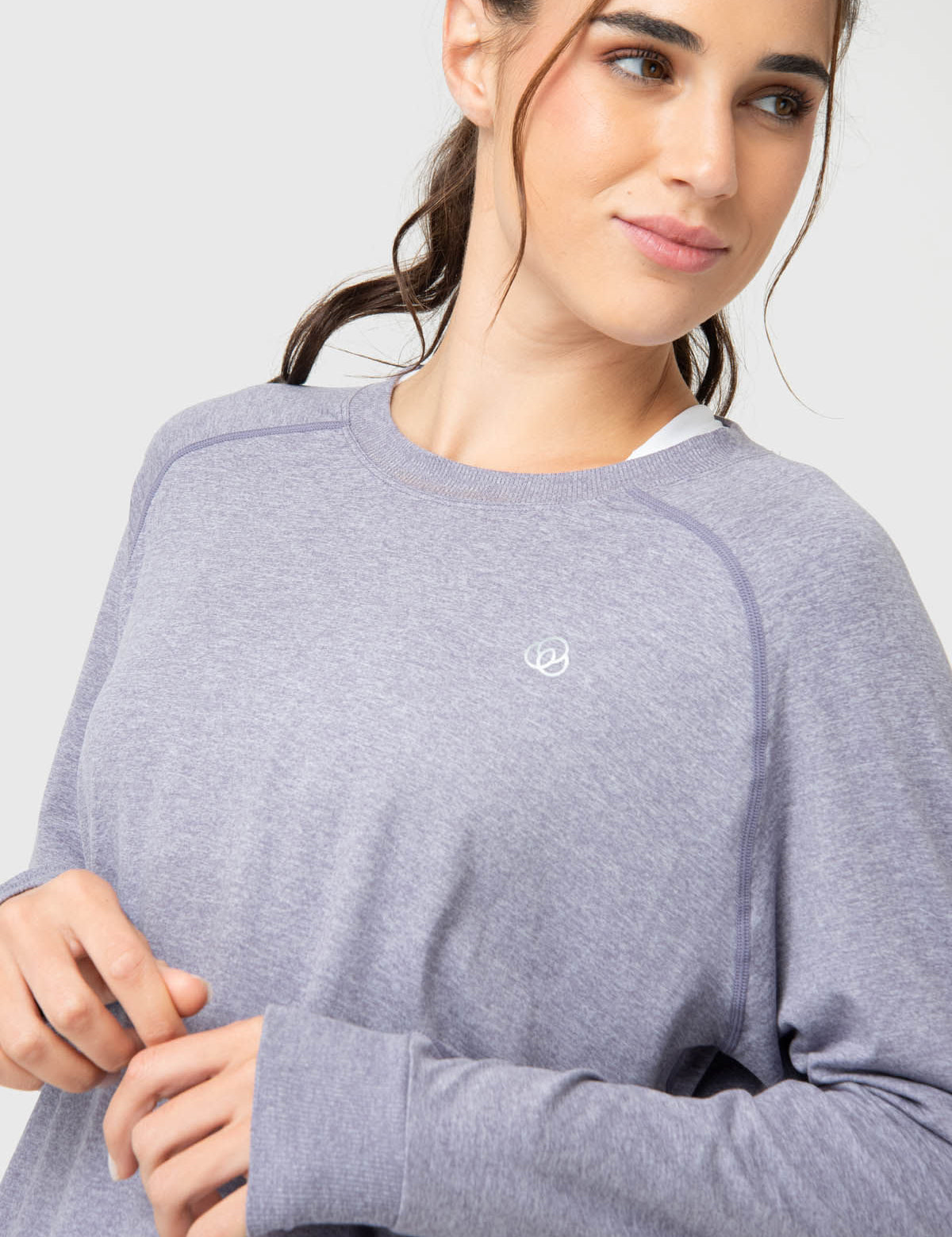 Polerón Mujer Crew Neck Morado Bsoul