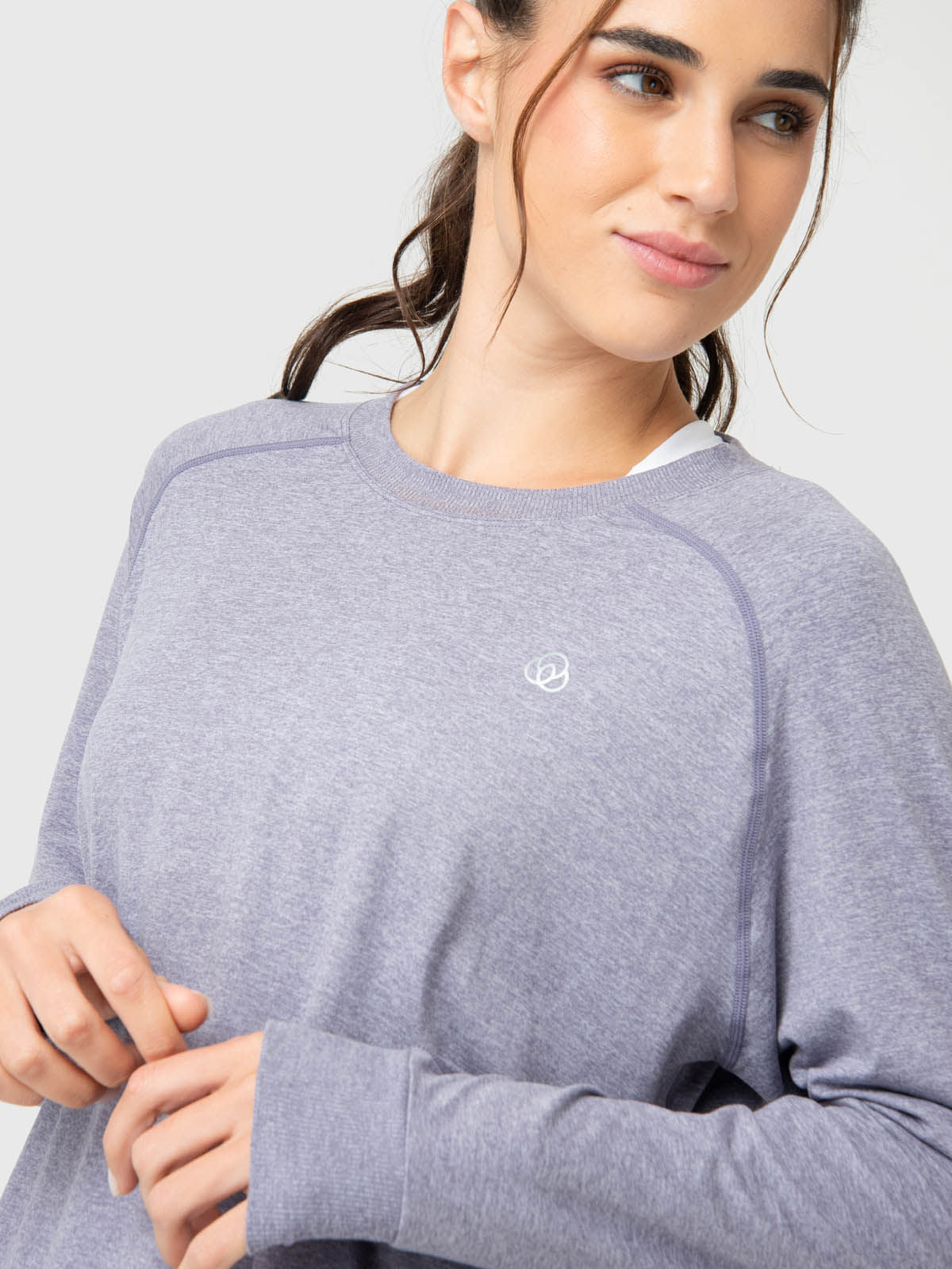 Polerón Mujer Crew Neck Morado Bsoul
