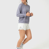 Polerón Mujer Crew Neck Morado Bsoul