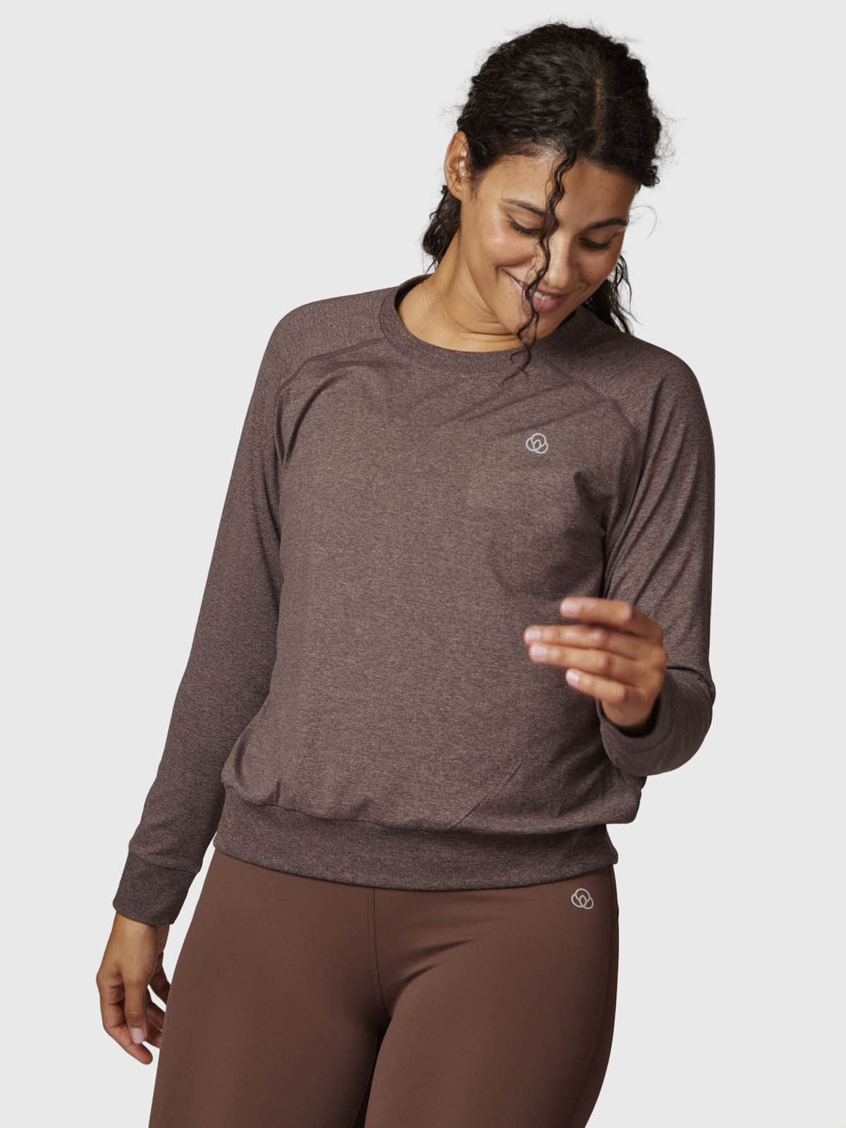 Polerón Mujer Crew Neck Café Bsoul