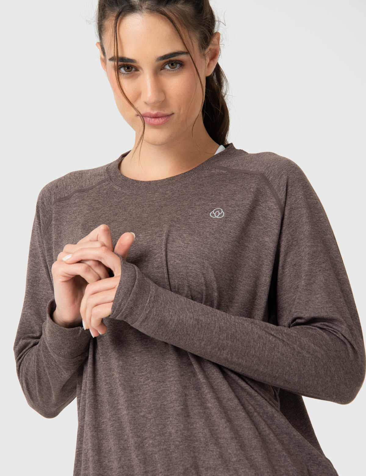 Polerón Mujer Crew Neck Café Bsoul