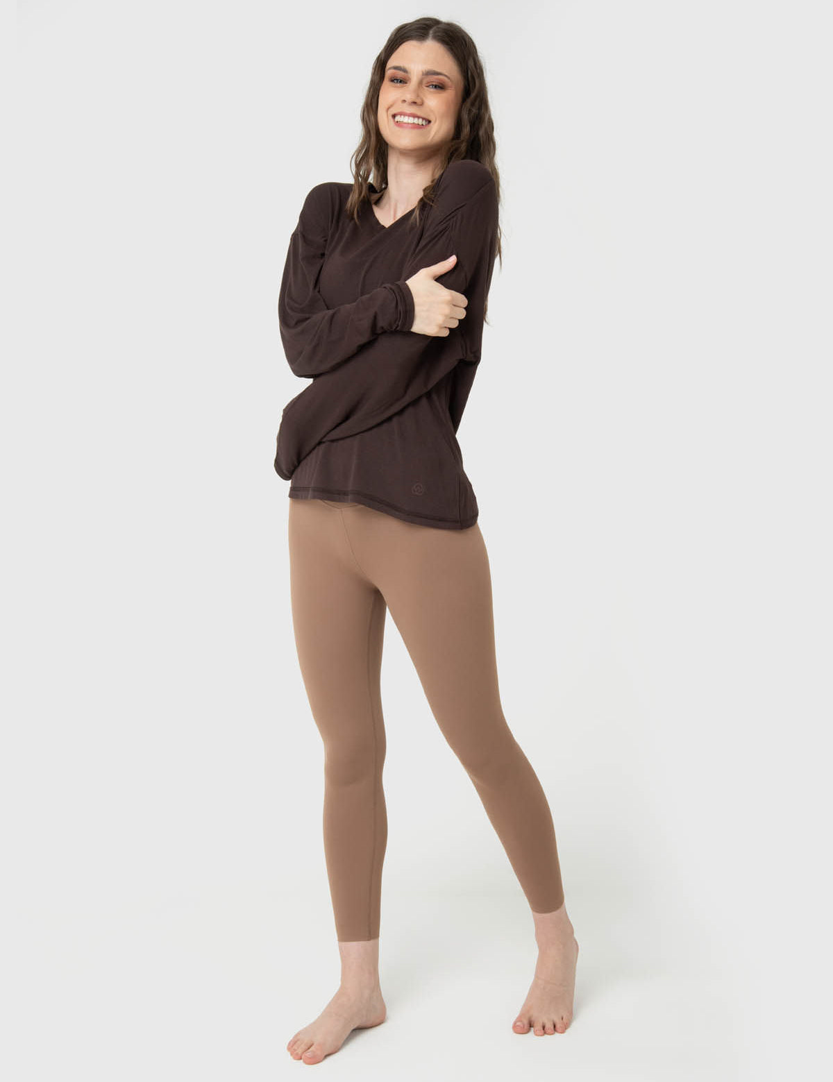 Polera Mujer Twist-Back Café Bsoul