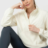 Polerón Mujer Mid Zip Crudo Bsoul