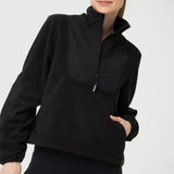 Polerón Mujer Mid Zip Negro Bsoul