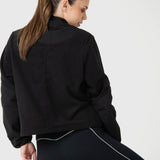 Polerón Mujer Mid Zip Negro Bsoul