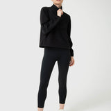Polerón Mujer Mid Zip Negro Bsoul
