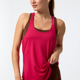 Polera Training Tank Aloe Fucsia Bsoul