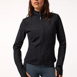 Polerón Full Zip Rec Negro Bsoul