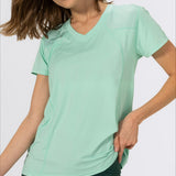 Polera V Neck Ali Rec Turquesa Bsoul