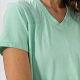 Polera V Neck Ali Rec Turquesa Bsoul