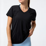 Polera V Neck Ali Rec Negra Bsoul