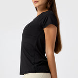 Polera Round Neck Rec Negra Bsoul