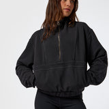 Polerón Funnel-Neck Half Zip Negro Bsoul