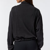 Polerón Funnel-Neck Half Zip Negro Bsoul