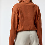 Polerón Funnel-Neck Half Zip Naranjo Bsoul