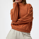 Polerón Funnel-Neck Half Zip Naranjo Bsoul