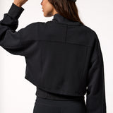 Polerón Crop Modal Vera Aloe Negro Bsoul