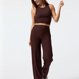 Pantalón Rib Modal Rec Café Oscuro Bsoul