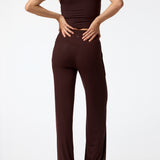 Pantalón Rib Modal Rec Café Oscuro Bsoul