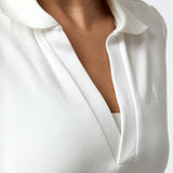 Polera Polo Pique Aloe Blanca Bsoul