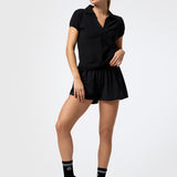 Polera Polo Pique Aloe Negra Bsoul