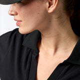 Polera Polo Pique Aloe Negra Bsoul