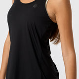 Polera Tank Mesh Rec Negra Bsoul