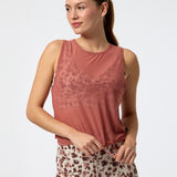 Polera Tank Crop Mesh Rec Coral Bsoul
