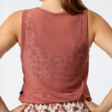 Polera Tank Crop Mesh Rec Coral Bsoul