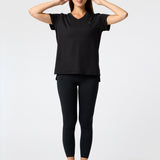 Polera V Neck Rec Negra Bsoul