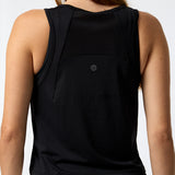 Polera sin mangas Vest Zia Rec Negra Bsoul