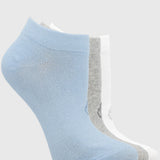 Calcetin Mujer 3 Pack Body II Gris/Blanco/Celeste Bsoul