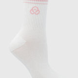 Calcetin 2 Pack Quarter White Pink Bsoul
