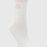 Calcetin 2 Pack Quarter White Pink Bsoul