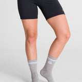 Calcetin Mujer 2 Pack Quarter Gris Bsoul