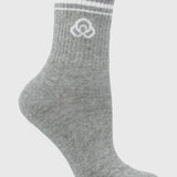 Calcetin Mujer 2 Pack Quarter Gris Bsoul