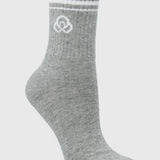 Calcetin Mujer 2 Pack Quarter Gris Bsoul