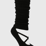 Calcetin Mujer Strap Grip Long Negro Bsoul