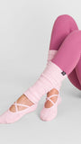 Calcetin Mujer Strap Grip Long Rosado Bsoul