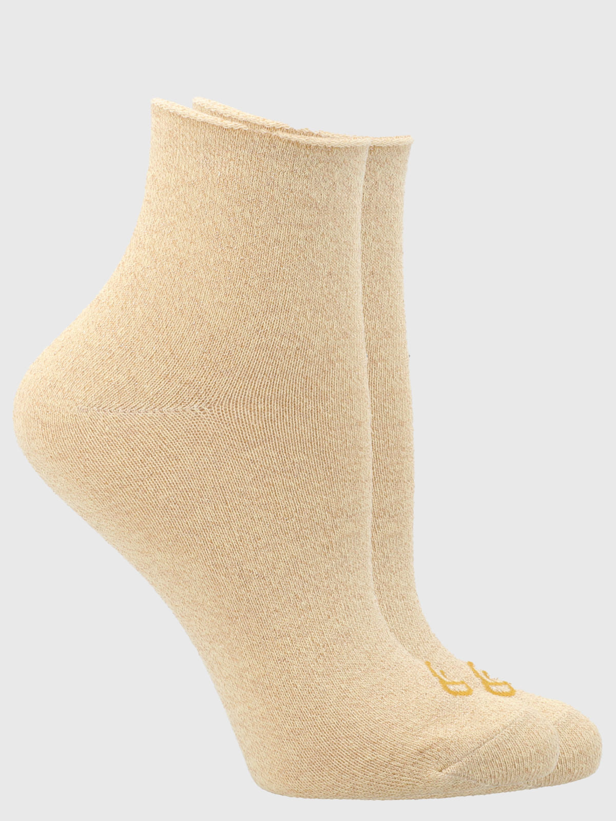 Calcetin Mujer 2 Pack Lurex Dorado Bsoul