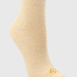 Calcetin Mujer 2 Pack Lurex Dorado Bsoul