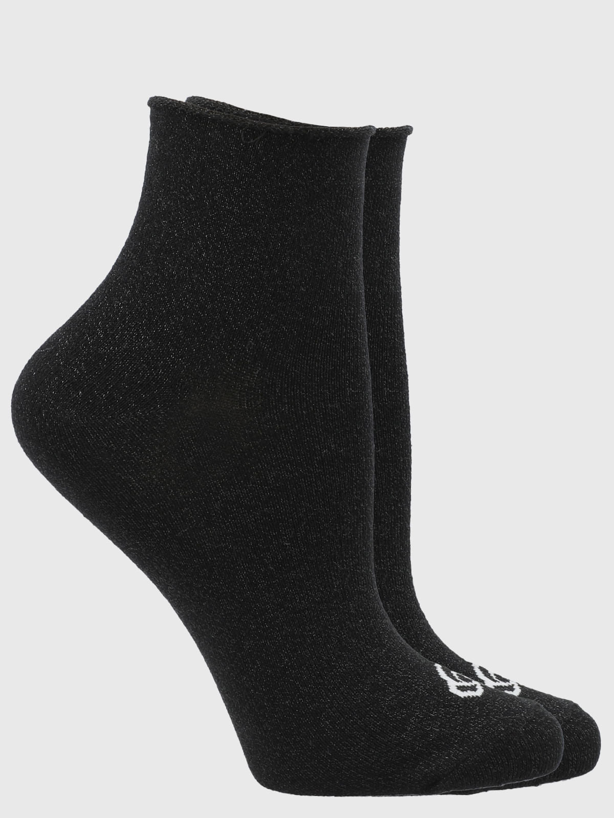 Calcetin Mujer 2 Pack Lurex Negro Bsoul