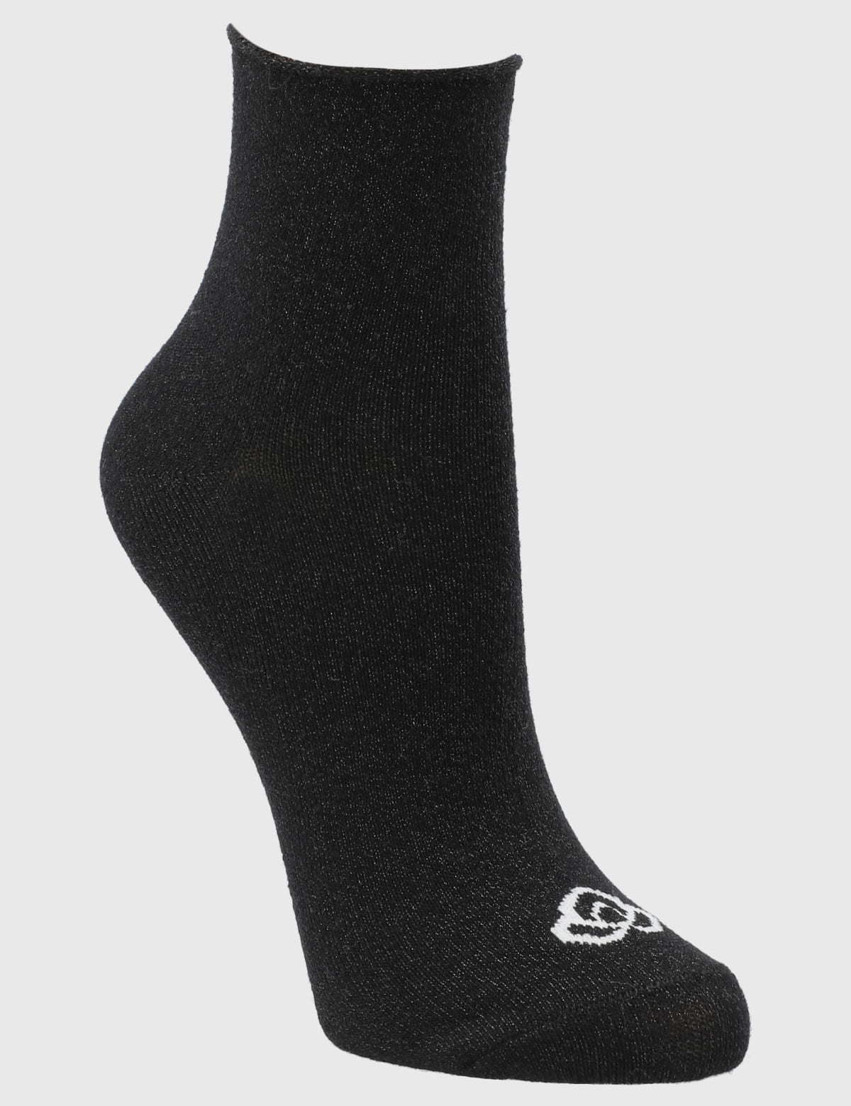 Calcetin Mujer 2 Pack Lurex Negro Bsoul