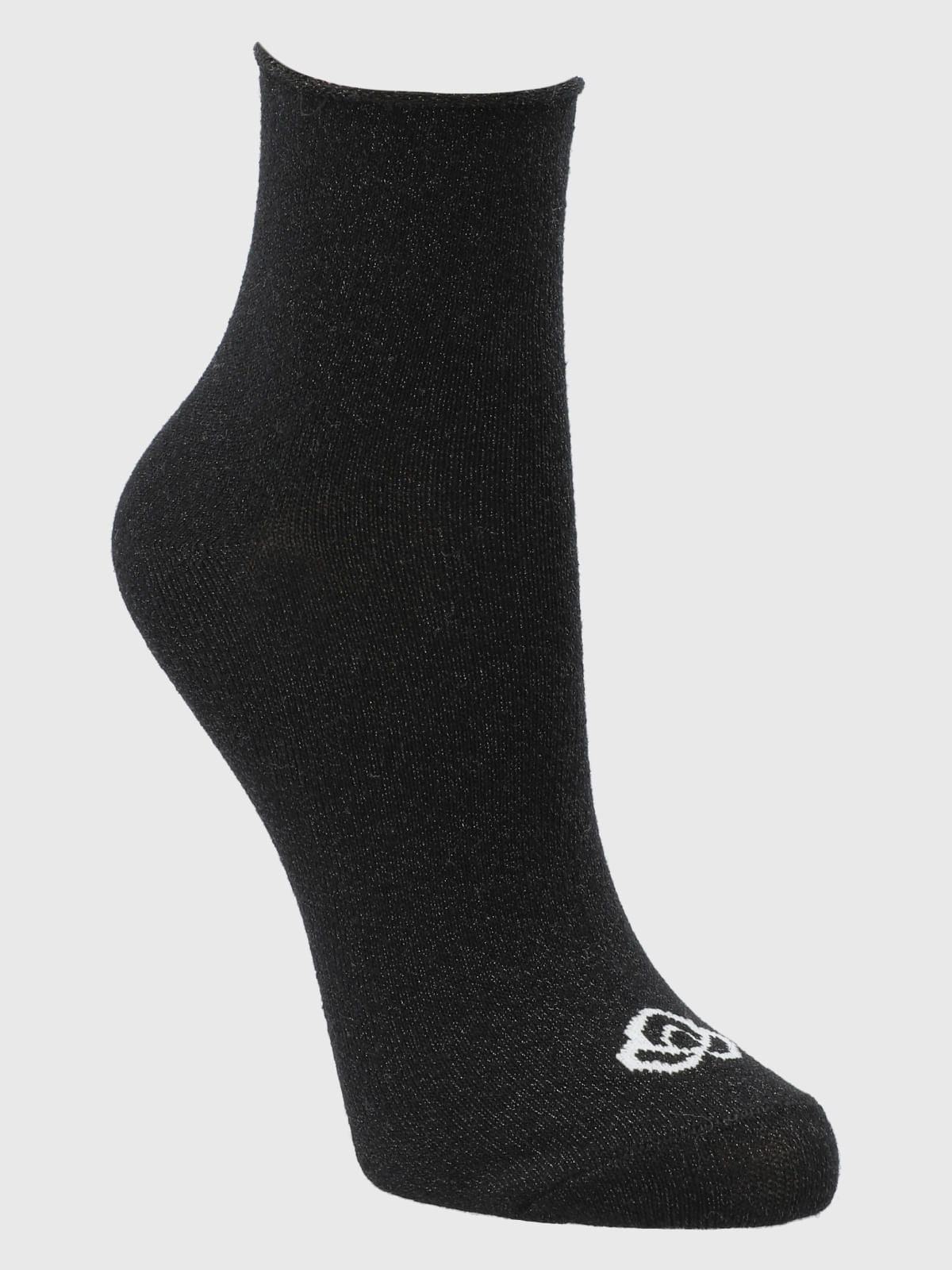 Calcetin Mujer 2 Pack Lurex Negro Bsoul