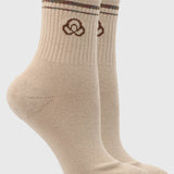 Calcetin Mujer 2 Pack Quarter Lurex Café Claro Bsoul