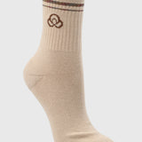 Calcetin Mujer 2 Pack Quarter Lurex Café Claro Bsoul