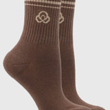 Calcetin Mujer 2 Pack Quarter Lurex Café Bsoul